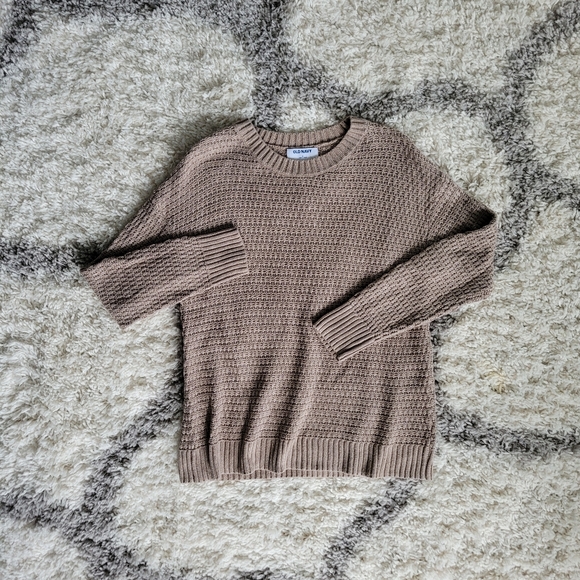 Tunic Length Tan Sweater | Size Small | Old Navy - Picture 2 of 5
